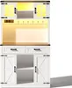 A white sideboard with wooden accents and LED lighting. Anteprima dell’immagine prodotto