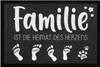 Fußmatte Fußabdruck mit Namen und Spruch personalisiert Produktbild-Vorschau 1