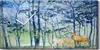 Leinwand Uhr Küche Wohnzimmer Bild 60x30 Schneefälle Wald Produktbild-Vorschau 1