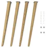 4x sossai Holzfüße rund - schräge Ausführung 71cm Eiche Produktbild-Vorschau 1