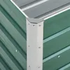 Close-up of the corner of a green metal raised garden bed with a silver corner post. Náhľad obrázku produktu