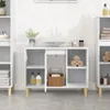 vidaXL Vanity Unit White 80x33x60 cm Dřevěný materiál Náhled obrázku produktu 3