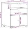 vidaXL Supporto per stampante in rovere nero 60 x 48 x 74 Anteprima dell’immagine prodotto 8