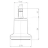 hjh OFFICE Podlahové klzáky STAND 619003 11x50mm 5ks. Náhľad obrázku produktu 4