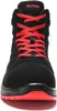 A front view of a black and red work boot. Produktbild-Vorschau