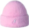 Kangol Beanie Angora-Strickmütze mit Rollrand & Logo-Stick in lila