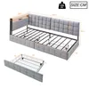 A diagram showing the dimensions of a bed frame and a drawer. Anteprima dell’immagine prodotto