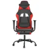 vidaXL Gaming-Stuhl mit Fußstütze Schwarz und Rot Produktbild-Vorschau 3