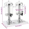 vidaXL Distributore di bevande a 2 pieghe in acciaio inox 2 Anteprima dell’immagine prodotto 7