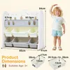 COSTWAY, štvorposchodový regál pre Montessori hračky, Náhľad obrázku produktu 3