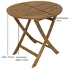 DEGAMO Gartentisch Holztisch Bistrotisch Tisch 75cm rund Produktbild-Vorschau 7
