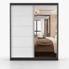 Schwebetürenschrank Kleiderschrank Schrank 183 cm Produktbild-Vorschau 3