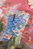 Clayre & Eef Ofenhandschuh 18x30 cm Blau Baumwolle Blumen Produktbild-Vorschau 5
