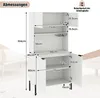 Mobile da cucina COSTWAY, mobile buffet, mobile alto con Anteprima dell’immagine prodotto 3