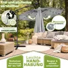 tillvex ombrellone a sbalzo in alluminio grigio LED solare Anteprima dell’immagine prodotto 3