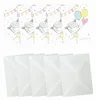 10 Einladungskarten Mädchen mit Luftballons mit GLITZER Produktbild-Vorschau 4