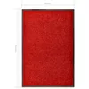 vidaXL Tapis de sol lavable rouge 60x90 cm Voir les images du produit 5