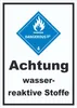 Schild wasserreaktive Stoffe Dangerous when wet hochkant A5 Produktbild-Vorschau 1