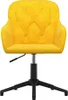 vidaXL Chaise de bureau pivotante jaune velours Voir les images du produit 3