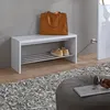 HAKU Schuhbank Sitzbank Schuhregal chrom, weiß - MDF, Produktbild-Vorschau 7