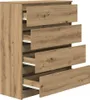 vidaXL Sideboard Chêne Artisan 80x35x99 cm Bois composite Voir les images du produit 5