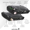 A product shot of a digital satellite receiver with labels pointing out its various ports and features. Produktbild-Vorschau