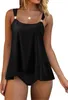 ASKSA Damen Tankini Ruffle Bademode Zweiteiler Sets High Produktbild-Vorschau 1