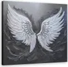 Leinwandbild Engelsflügel Retro Vintage 60x60 Feeby Grau Produktbild-Vorschau 1