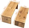 Banc à fleurs en bois recyclé, lot de 2, naturel - 35 / 30 Voir les images du produit 2