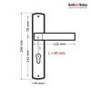 KOTARBAU® Set di maniglie 90 mm BB piastra lunga Anteprima dell’immagine prodotto 7