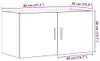 vidaXL Armadio a muro rovere Artisan 80x39x40 cm materiale Anteprima dell’immagine prodotto 8