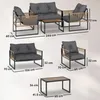 Outsunny 4 tlg. Rattan Gartenmöbel-Set, Sitzgruppe mit Produktbild-Vorschau 3