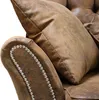 Design Sessel 1 Sitzer Braun Textil Luxus Club Lougne Sofa Produktbild-Vorschau 9