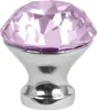 Domino Elegante Crystal A Möbelknopf 30mm in Chrom & Rosa Produktbild-Vorschau 1