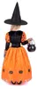 Hexen-Kinderkostüm für Halloween schwarz-orangefarben S 4-6 Produktbild-Vorschau 6