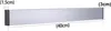 A silver magnetic strip with black end caps, with dimensions indicated by text overlays. Náhľad obrázku produktu