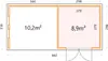 Telluria Metallgerätehaus Classico 3030 mit Lounge Anbau Produktbild-Vorschau 3