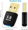 A product image showing a Bluetooth adapter and its dimensions. Produktbild-Vorschau