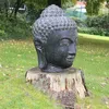 Buddha Kopf Head Steinfigur Skulptur Stein Lavasand Bali Produktbild-Vorschau 3