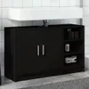 vidaXL Waschbeckenunterschrank Schwarz 90x29x55 cm Produktbild-Vorschau 2