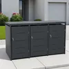 Metall Mülltonnenbox 3er Mülltonnenverkleidung 196 x118 cm Produktbild-Vorschau 2