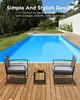 BEALIFE WR210 Ensemble en rotin 3 pièces | Ensemble de Voir les images du produit 6