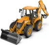 A yellow and black JCB backhoe loader is shown from a slightly elevated front-left angle against a white background. Náhľad obrázku produktu