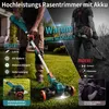 Akku Rasentrimmer 21V mit 2x 4.0Ah Akku & Ladegerät, Produktbild-Vorschau 5
