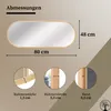 STOLARNIA PIKA Oval Spiegel mit Holz Eiche (80x48 cm) - Produktbild-Vorschau 7