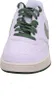 A close-up, front-facing view of a white Nike Court Vision Low sneaker with green accents and laces. Produktbild-Vorschau