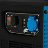 A close-up view of the control panel of a portable generator, showing various ports and switches. Produktbild-Vorschau