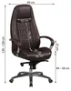 FineBuy AUSTIN Krzesło biurowe Brązowe Krzesło biurowe z Podgląd zdjęcia produktu 3
