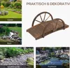 Outsunny Gartenbrücke aus Tannenholz, Holzbrücke mit Rad Produktbild-Vorschau 6