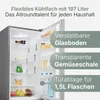 Bomann Kühl-Gefrierkombination KG 7353, Inox, 180x55x55.8 Produktbild-Vorschau 3